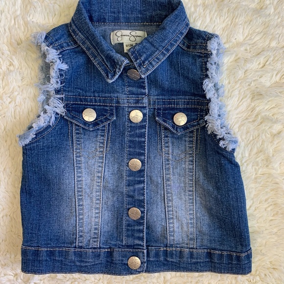 denim vest for baby girl